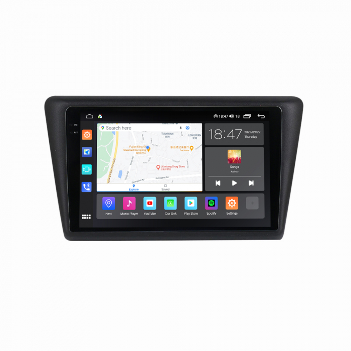Navigatie Skoda Rapid din 2013-2018, Rezolutie 2K, Display QLED 9.5 inch, 4GB RAM si 64GB ROM, Android, Procesor Octacore, Slot sim 4G, Sunet DSP, Wireless Carplay si Android Auto, Camera Marsarier, U [2]