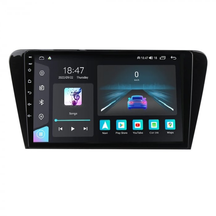 Navigatie Skoda Superb 3 din 2015-2019, Rezolutie 2K, Ecran QLED 10.5 inch, 8GB RAM si 128GB ROM, Android, Procesor Octacore, Slot sim 4G, Sunet DSP, Wireless Carplay si Android Auto [1]