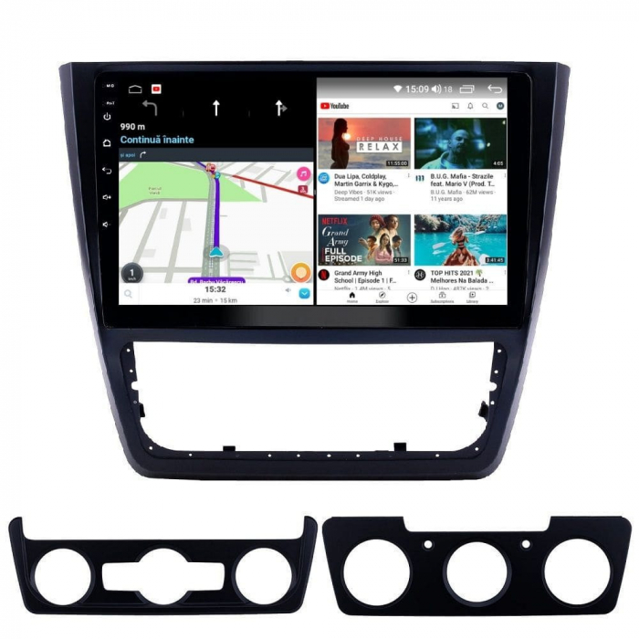 Navigatie Skoda Yeti 5L din 2009-2014 Android 14 , 4GB RAM , Procesor Quad Core , Wireless Carplay si Android auto , Display HD Touchscreen, Wi-Fi , Bluetooth, USB [4]