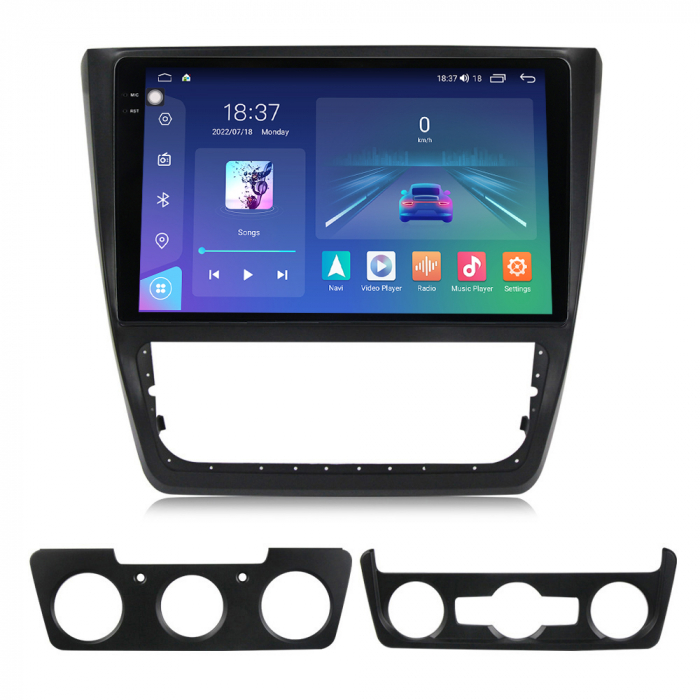 Navigatie Skoda Yeti 5L din 2009 - 2014, Rezolutie 2K, Ecran QLED 9.5 inch, 8GB RAM si 128GB ROM, Android, Procesor Octacore, Slot sim 4G, Sunet DSP, Wireless Carplay [4]