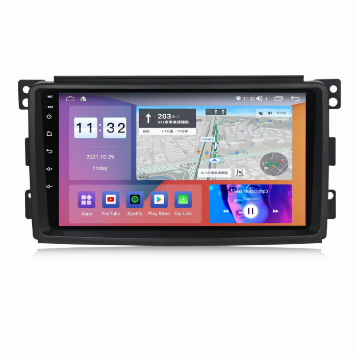 Navigatie Smart din 2006-2010, Android 14, Wireless Carplay si Android Auto, 2GB RAM si 32GB ROM, Display IPS 9 inch, Camera Marsarier, Internet, Aplicatii, Wi Fi, Usb, Bluetooth [5]
