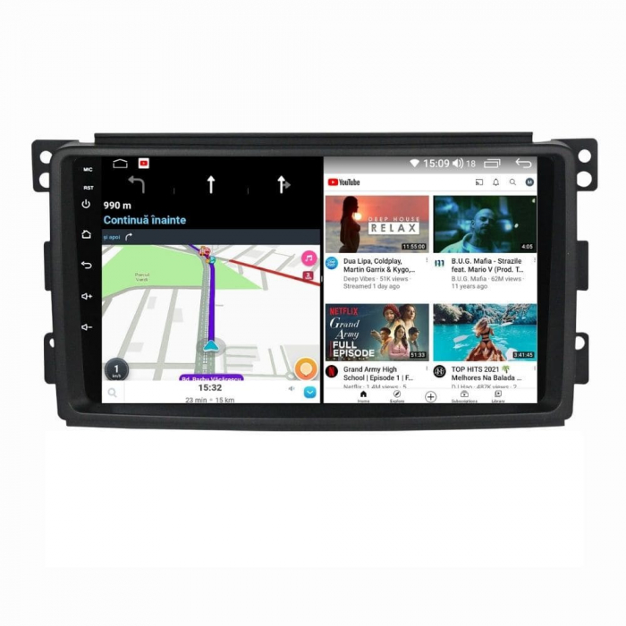 Navigatie Smart din 2006-2010 Android 14 , 4GB RAM , Procesor Quad Core , Wireless Carplay si Android auto , Display HD Touchscreen, Wi-Fi , Bluetooth, USB [4]