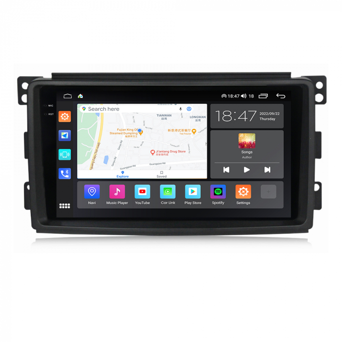 Navigatie Smart din 2006-2010, Rezolutie 2K, Ecran QLED 9.5 inch, 8GB RAM si 128GB ROM, Android, Procesor Octacore, Slot sim 4G, Sunet DSP, Wireless Carplay si Android Auto [2]