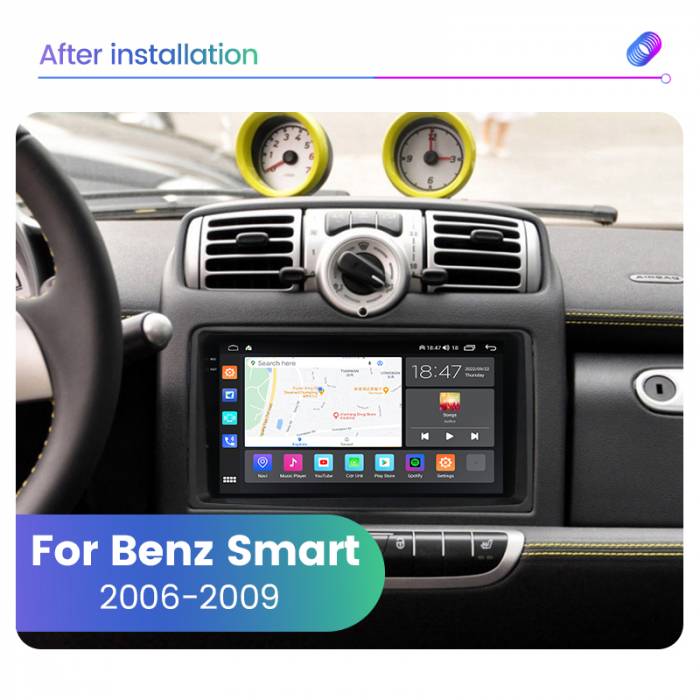 Navigatie Smart din 2006-2010, Rezolutie 2K, Ecran QLED 9.5 inch, 8GB RAM si 128GB ROM, Android, Procesor Octacore, Slot sim 4G, Sunet DSP, Wireless Carplay si Android Auto [4]