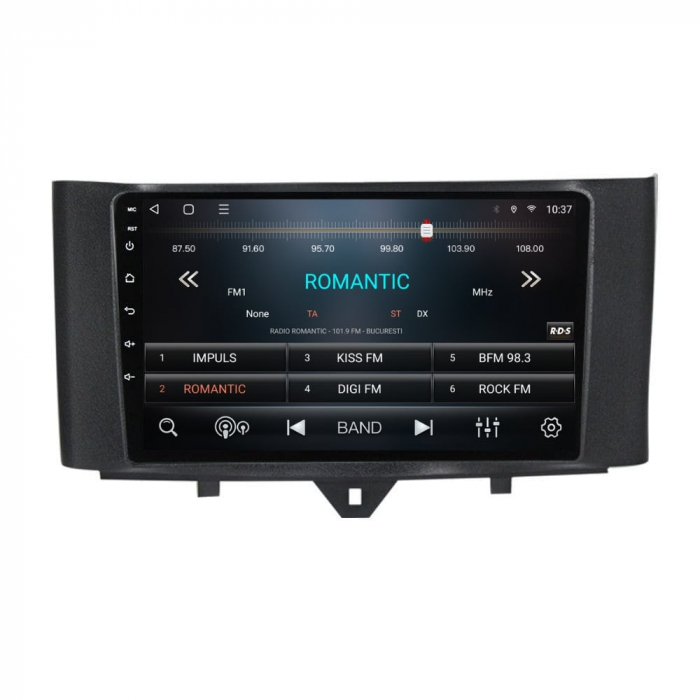 Navigatie Smart Fortwo din 2010-2015 Android 14 , 4GB RAM , Procesor Quad Core , Wireless Carplay si Android auto , Display HD Touchscreen, Wi-Fi , Bluetooth, USB [3]