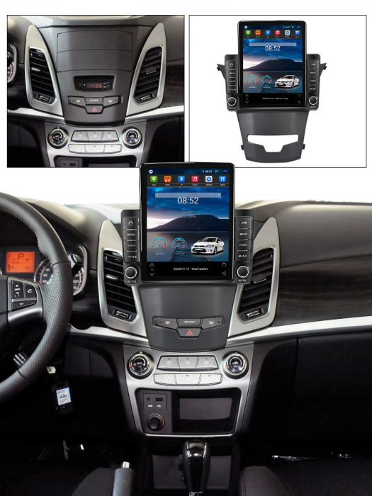 Navigatie Ssangyong Actyon 2013-2017 Ecran TESLA 9.7 inch, 8 GB RAM si 128 GB ROM, Android 15, Slot Sim 4G, Procesor Octa Core, Carplay Wireless si Android auto, Procesor Sunet Digital DSP, [4]