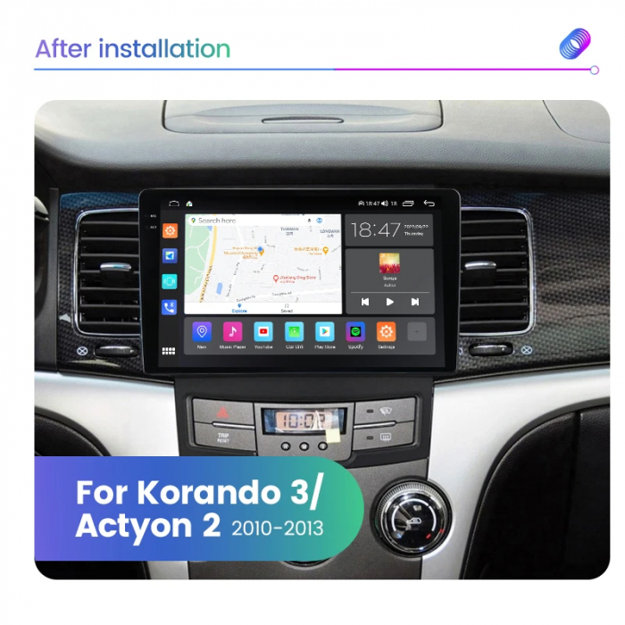 Navigatie Ssangyong Korando 2010-2013 Rezolutie 2K , 4GB RAM+64GB ROM QLED [4]