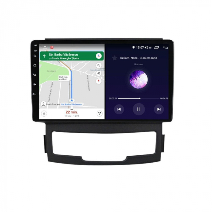 Navigatie Ssangyong Korando 2010-2013 Android 14 , 4GB RAM , Procesor Quad Core , Wireless Carplay si Android auto , Display HD Touchscreen, Wi-Fi , Bluetooth, USB [5]