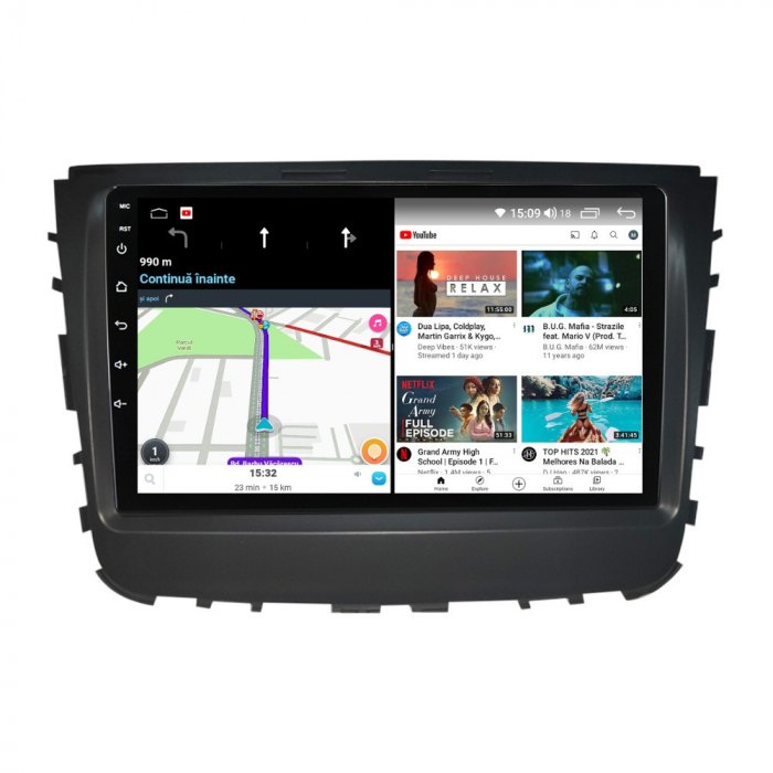 Navigatie Ssangyong Rexton, 2019 Android 14 , 4GB RAM , Procesor Quad Core , Wireless Carplay si Android auto , Display HD Touchscreen, Wi-Fi , Bluetooth, USB [5]