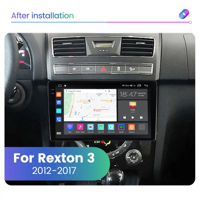 Navigatie Ssangyong Rexton 3 2012-2017 Rezolutie 2K , 4GB RAM+64GB ROM QLED [2]
