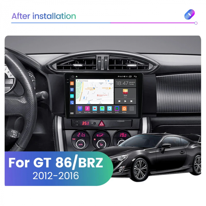 Navigatie Subaru BRZ , Toyota GT 86 2012-2016 Rezolutie 2K , 4GB RAM+64GB ROM QLED [4]
