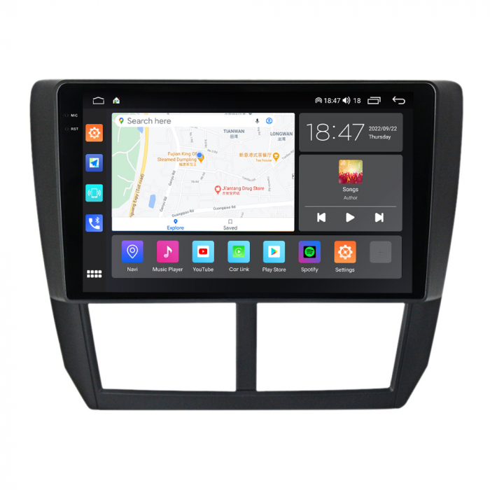 Navigatie Subaru Forester 3 din 2007 - 2013, Rezolutie 2K, Display QLED 9.5 inch, 4GB RAM si 64GB ROM, Android, Procesor Octacore, Slot sim 4G, Sunet DSP, Wireless Carplay si Android Auto, Camera Mars [3]
