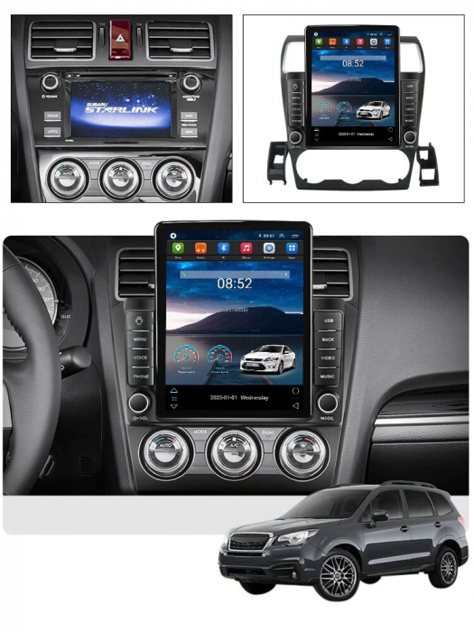 Navigatie Subaru Forester din 2012 - 2019, Ecran TESLA 9.7 inch, 8 GB RAM si 128 GB ROM, Android 15, Slot Sim 4G, Procesor Octa Core, Carplay Wireless si Android auto, Procesor Sunet Digital DSP, Apli [4]