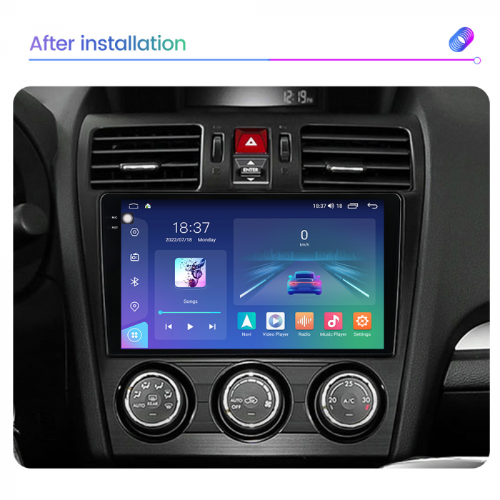 Navigatie Subaru Forester din 2012-2019, Rezolutie 2K, Display QLED 9.5 inch, 4GB RAM si 64GB ROM, Android, Procesor Octacore, Slot sim 4G, Sunet DSP, Wireless Carplay si Android Auto, Camera Marsarie [3]