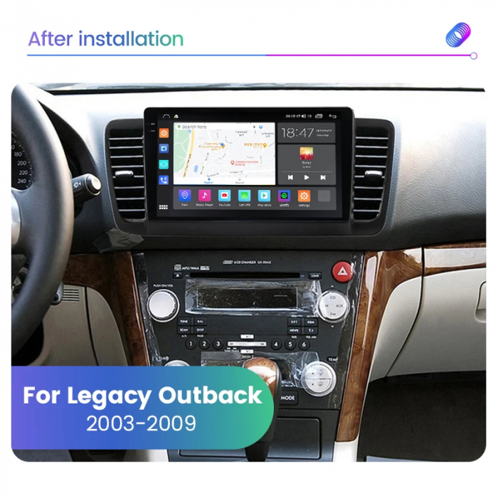 Navigatie Subaru Legacy Outback 2003-2009 Rezolutie 2K , 4GB RAM+64GB ROM QLED [3]
