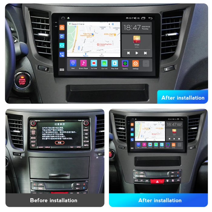 Navigatie Subaru Legacy Outback 2009-2014 Rezolutie 2K , 4GB RAM+64GB ROM QLED [4]