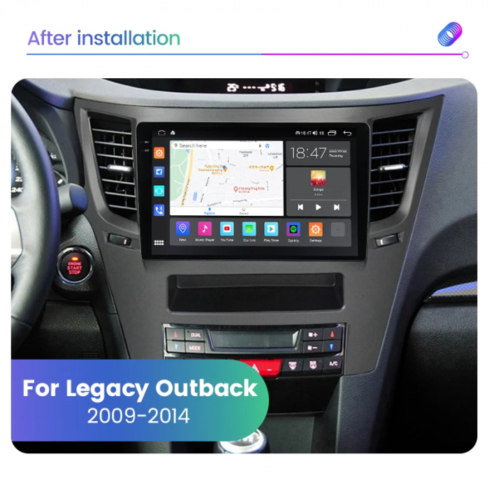 Navigatie Subaru Legacy Outback 2009-2014 Rezolutie 2K , 4GB RAM+64GB ROM QLED [3]