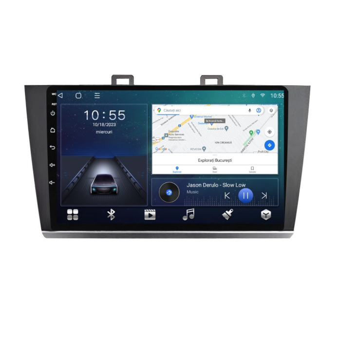 Navigatie Subaru Outback din 2014-2020, Rezolutie 2K, Display QLED 9.5 inch, 4GB RAM si 64GB ROM, Android, Procesor Octacore, Slot sim 4G, Sunet DSP, Wireless Carplay si Android Auto, Camera Marsarier [1]