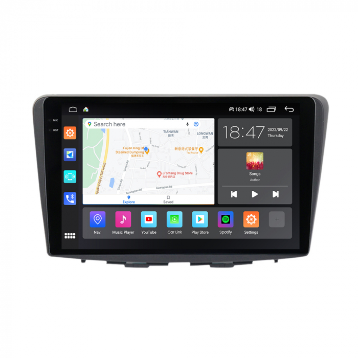 Navigatie Suzuki Baleno din 2015-2022, Rezolutie 2K, Display QLED 9.5 inch, 4GB RAM si 64GB ROM, Android, Procesor Octacore, Slot sim 4G, Sunet DSP, Wireless Carplay si Android Auto, Camera Marsarier, [2]