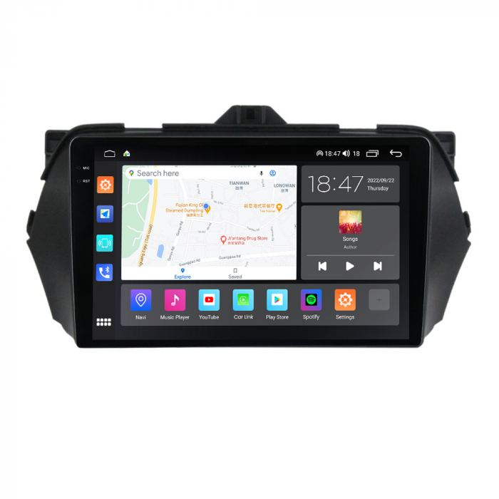 Navigatie Suzuki Ciaz din 2014-2019, Rezolutie 2K, Display QLED 9.5 inch, 4GB RAM si 64GB ROM, Android, Procesor Octacore, Slot sim 4G, Sunet DSP, Wireless Carplay si Android Auto, Camera Marsarier, U [5]