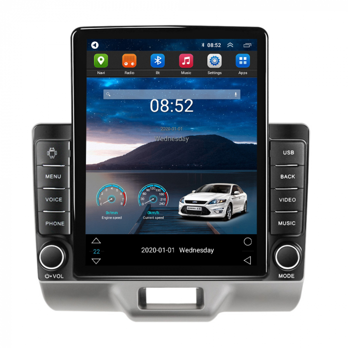 Navigatie Suzuki Every Wagon din 2016 + , Ecran TESLA 9.5 inch, 4 GB RAM si 64 GB ROM, Slot Sim 4G, Procesor Octa Core, Carplay integrat, Procesor Sunet Digital DSP, Android, Aplicatii, Usb [3]
