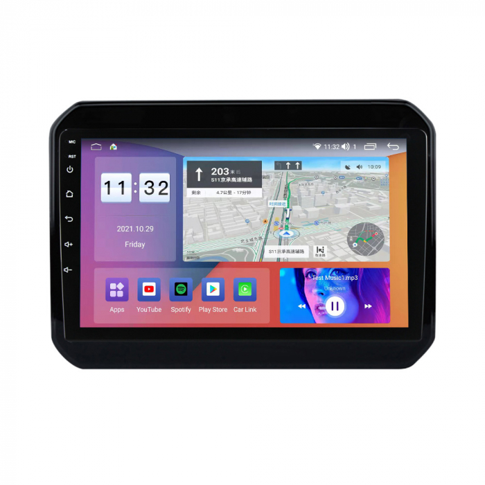 Navigatie Suzuki Ignis ( 2016 - 2020 ) 4 GB RAM si 64 GB ROM, Slot Sim 4G, Procesor Octa Core, Carplay, Sunet DSP, Android, Aplicatii, Usb, Wi Fi, Bluetooth [1]