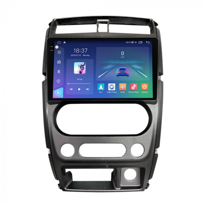 Navigatie Suzuki Jimny din 2005-2018, Rezolutie 2K, Display QLED 9.5 inch, 4GB RAM si 64GB ROM, Android, Procesor Octacore, Slot sim 4G, Sunet DSP, Wireless Carplay si Android Auto, Camera Marsarier, [1]