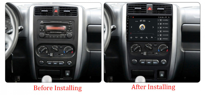 Navigatie Suzuki Jimny din 2005-2018, Rezolutie 2K, Ecran QLED 9.5 inch, 8GB RAM si 128GB ROM, Android, Procesor Octacore, Slot sim 4G, Sunet DSP, Wireless Carplay [5]