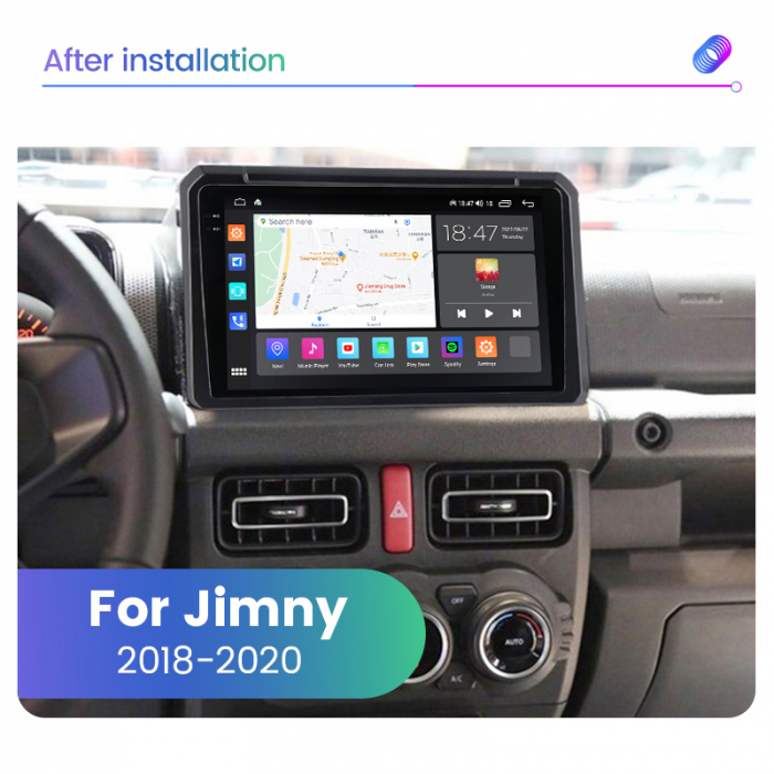 Navigatie Suzuki Jimny din 2018-2022, Rezolutie 2K, Ecran QLED 9.5 inch, 8GB RAM si 128GB ROM, Android, Procesor Octacore, Slot sim 4G, Sunet DSP, Wireless Carplay [4]