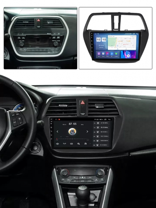 Navigatie Suzuki S Cross 2012 - 2017, 4GB RAM si 64GB ROM, Ecran QLED 9 inch, Android 14, Procesor Octacore, Slot sim 4G, Sunet DSP, Wireless Carplay si Android Auto, Camera Marsarier [7]