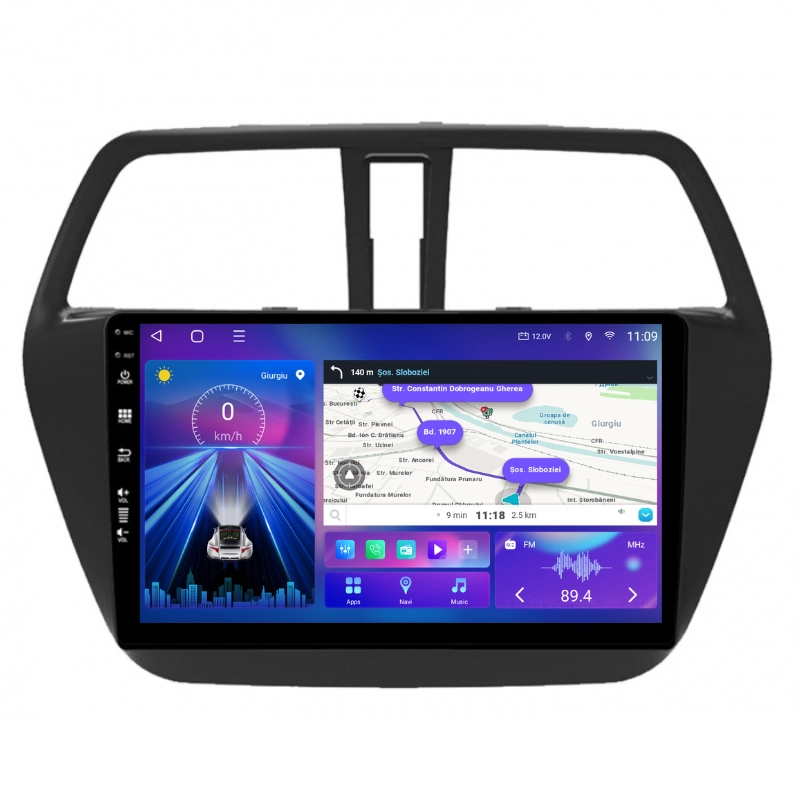 Navigatie Suzuki S Cross din 2012-2017 Android 14 , 4GB RAM , Procesor Quad Core , Wireless Carplay si Android auto , Display HD Touchscreen, Wi-Fi , Bluetooth, USB [2]