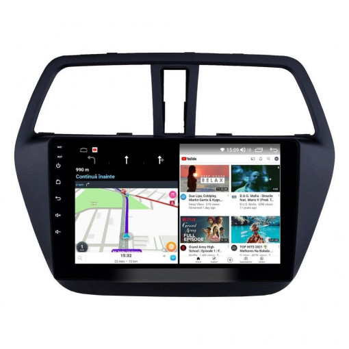 Navigatie Suzuki S Cross din 2012-2017 Android 14 , 4GB RAM , Procesor Quad Core , Wireless Carplay si Android auto , Display HD Touchscreen, Wi-Fi , Bluetooth, USB [6]