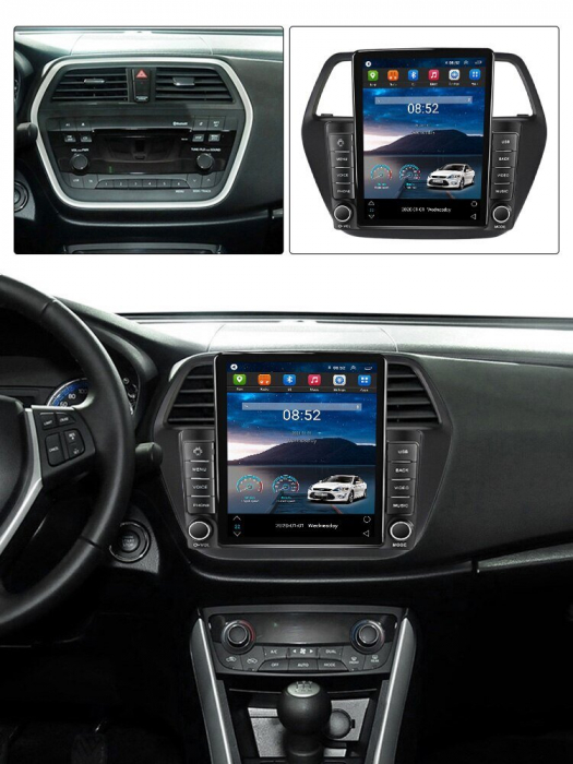 Navigatie Suzuki S Cross din 2012-2017, Display TESLA 9.5 inch, 2GB RAM si 32GB ROM, Wireless Carplay si Android Auto, Procesor Octacore, Slot sim 4G, Sunet DSP, Camera Marsarier, Bluetooth, USB, Wi F [3]