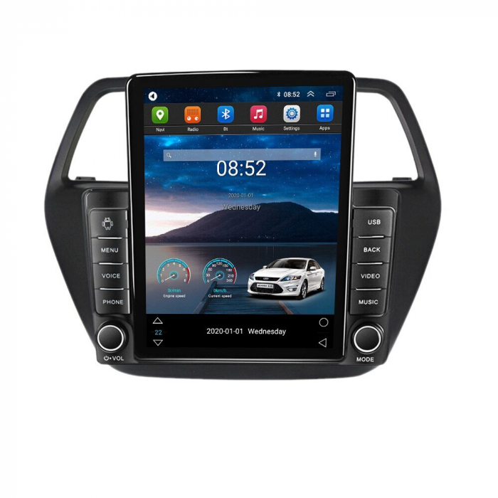 Navigatie Suzuki S Cross din 2012-2017, Display TESLA 9.5 inch, 2GB RAM si 32GB ROM, Wireless Carplay si Android Auto, Procesor Octacore, Slot sim 4G, Sunet DSP, Camera Marsarier, Bluetooth, USB, Wi F [2]