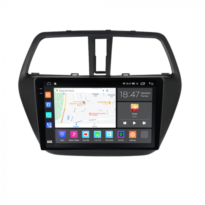 Navigatie Suzuki S Cross din 2012-2017, Rezolutie 2K, Display QLED 9.5 inch, 4GB RAM si 64GB ROM, Android, Procesor Octacore, Slot sim 4G, Sunet DSP, Wireless Carplay si Android Auto, Camera Marsarier [2]