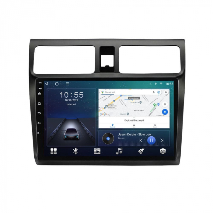 Navigatie Suzuki Swift din 2003-2010 Android 14 , 4GB RAM , Procesor Quad Core , Wireless Carplay si Android auto , Display HD Touchscreen, Wi-Fi , Bluetooth, USB [2]