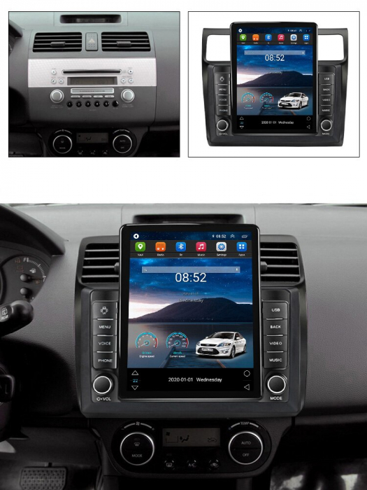 Navigatie Suzuki Swift din 2003 - 2010, Ecran TESLA 9.7 inch, 4 GB RAM si 64 GB ROM, Slot Sim 4G, Procesor Octa Core, Carplay integrat, Procesor Sunet Digital DSP, Android, Aplicatii, Usb [3]