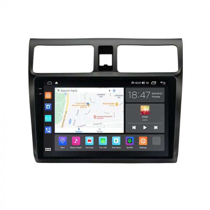 Navigatie Suzuki Swift din 2003-2010, Rezolutie 2K, Display QLED 9.5 inch, 4GB RAM si 64GB ROM, Android, Procesor Octacore, Slot sim 4G, Sunet DSP, Wireless Carplay si Android Auto, Camera Marsarier, [4]