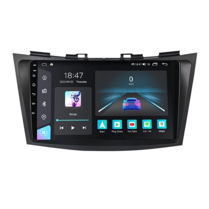 Navigatie Suzuki Swift din 2010-2017, Rezolutie 2K, Display QLED 9.5 inch, 4GB RAM si 64GB ROM, Android, Procesor Octacore, Slot sim 4G, Sunet DSP, Wireless Carplay si Android Auto, Camera Marsarier, [1]