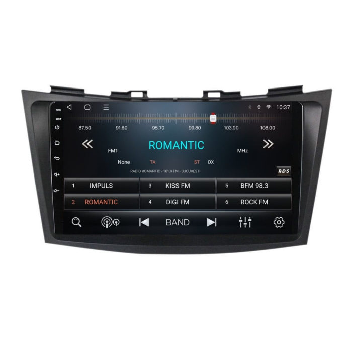 Navigatie Suzuki Swift din 2010-2017, Rezolutie 2K, Display QLED 9.5 inch, 4GB RAM si 64GB ROM, Android, Procesor Octacore, Slot sim 4G, Sunet DSP, Wireless Carplay si Android Auto, Camera Marsarier, [3]