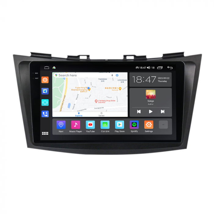 Navigatie Suzuki Swift din 2010-2017, Rezolutie 2K, Display QLED 9.5 inch, 4GB RAM si 64GB ROM, Android, Procesor Octacore, Slot sim 4G, Sunet DSP, Wireless Carplay si Android Auto, Camera Marsarier, [4]