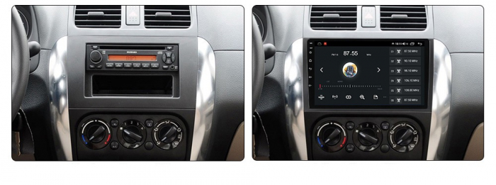 Navigatie Suzuki SX4 din 2006-2014, Android 14, Wireless Carplay si Android Auto, 2GB RAM si 32GB ROM, Display IPS 9 inch, Camera Marsarier, Internet, Aplicatii, Wi Fi, Usb, Bluetooth [2]