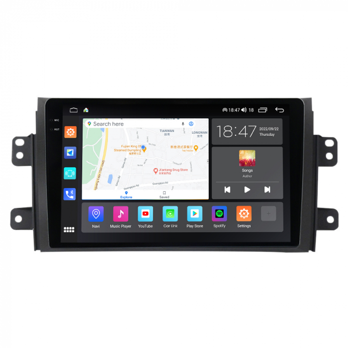 Navigatie Suzuki SX4 din 2006-2014, Rezolutie 2K, Display QLED 9.5 inch, 4GB RAM si 64GB ROM, Android, Procesor Octacore, Slot sim 4G, Sunet DSP, Wireless Carplay si Android Auto, Camera Marsarier, US [3]
