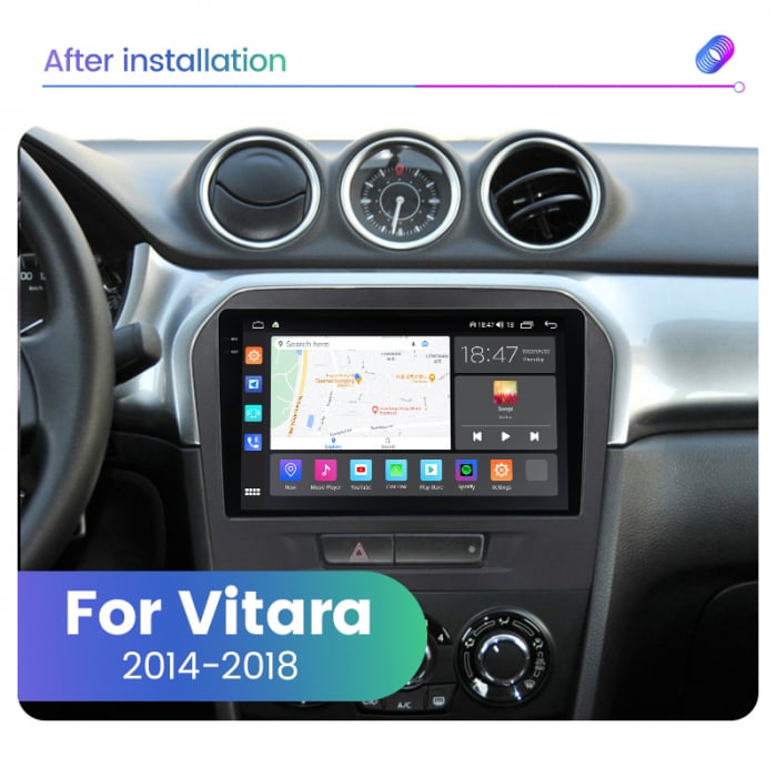 Navigatie Suzuki Vitara ( 2016 + ) ,Android 14, 2GB RAM si 32GB ROM, Display IPS 9 inch, Camera Marsarier, Internet, Aplicatii, Wi Fi, Usb, Bluetooth [5]