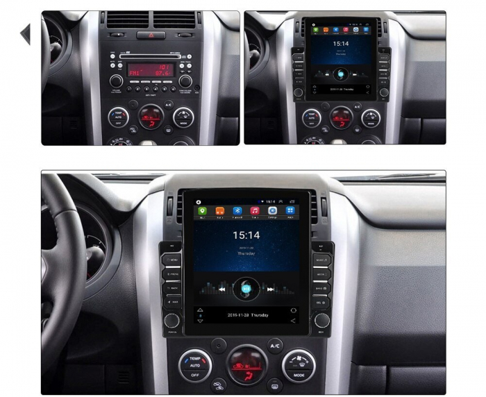 Navigatie Suzuki Vitara din 2005-2015, Display TESLA 9.5 inch, 2GB RAM si 32GB ROM, Wireless Carplay si Android Auto, Procesor Octacore, Slot sim 4G, Sunet DSP, Camera Marsarier, Bluetooth, USB, Wi Fi [3]