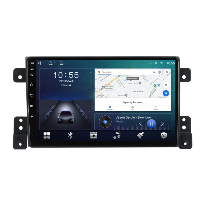 Navigatie Suzuki Vitara din 2005-2015, Rezolutie 2K, Display QLED 9.5 inch, 4GB RAM si 64GB ROM, Android, Procesor Octacore, Slot sim 4G, Sunet DSP, Wireless Carplay si Android Auto, Camera Marsarier, [1]