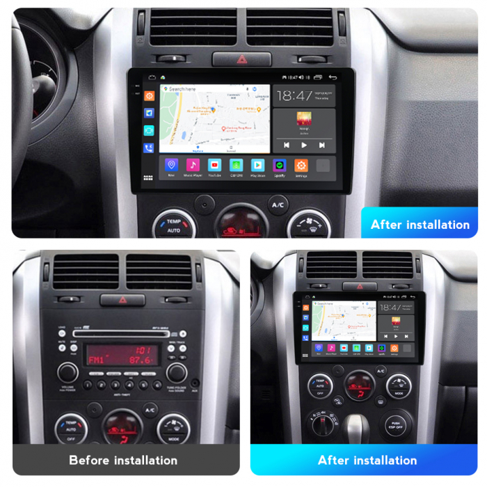 Navigatie Suzuki Vitara din 2005-2015, Rezolutie 2K, Ecran QLED 9.5 inch, 8GB RAM si 128GB ROM, Android, Procesor Octacore, Slot sim 4G, Sunet DSP, Wireless Carplay si Android Auto [4]
