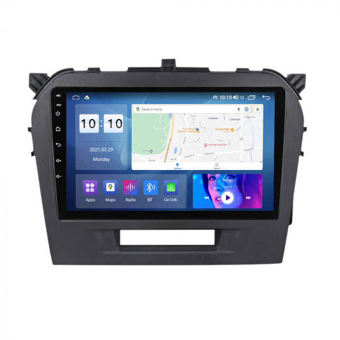 Navigatie Suzuki Vitara din 2014-2019,  Android 14 , 4GB RAM, Octacore, Slot Sim 4G, DSP, GPS, Wi-FI, Carplay, Android Auto, USB, Bluetooth, Waze, Touchscreen, 9 inch [3]