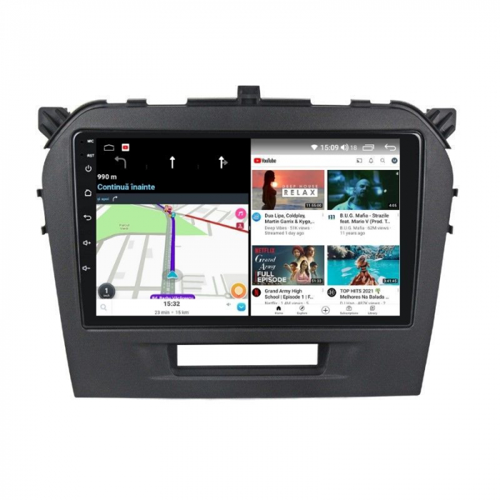 Navigatie Suzuki Vitara din 2014-2019 Android 14 , 4GB RAM , Procesor Quad Core , Wireless Carplay si Android auto , Display HD Touchscreen, Wi-Fi , Bluetooth, USB [4]