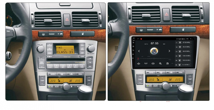Navigatie Toyota Avensis din 2002-2008, Android 14, Wireless Carplay si Android Auto, 2GB RAM si 32GB ROM, Display IPS 9 inch, Camera Marsarier, Internet, Aplicatii, Wi Fi, Usb, Bluetooth [2]